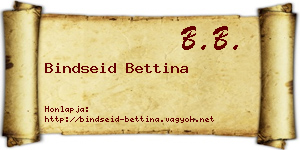 Bindseid Bettina névjegykártya